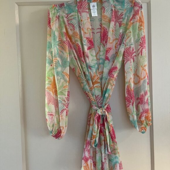Cabi Sunset Kimono Sheer, Multicolor Sheer Wrap  Size S *Brand New* - Picture 2 of 7